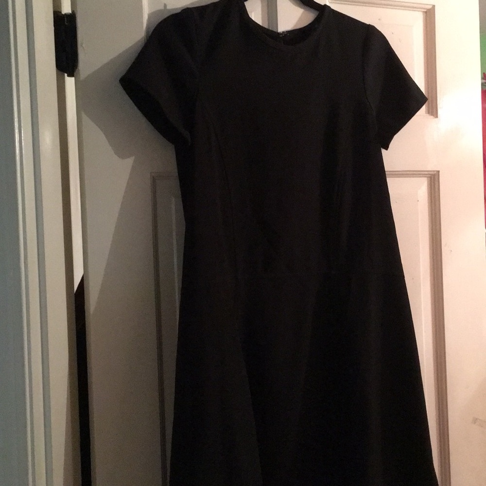 size 0 Madewell Drop Waist Dress in Black